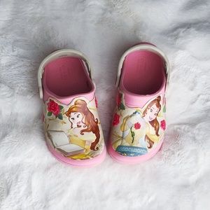 CROCS Girls Disney Princess Belle Beauty and the Beast Clogs Size 11